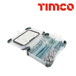 Timco Tray300 Mixed Screws, Plugs & Drill Bit - 91pcs