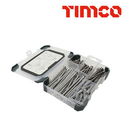 Timco Tray340 Mixed Screws Stainless, Plugs & Drill Bit - 91pcs