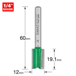 Trend C019X1/4TC Two Flute Cutter 12mm