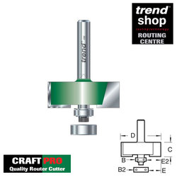 Trend C040 Bearing Guided Rebater 35 x 12.7 mm 1/4" Shank