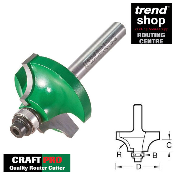 Trend Routing, Trend C077A CraftPro Guided Ovolo Shoulder Profile