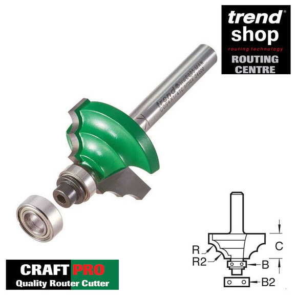 Trend Routing, Trend C094 CraftPro Guided Bead Ovolo 4 mm radius