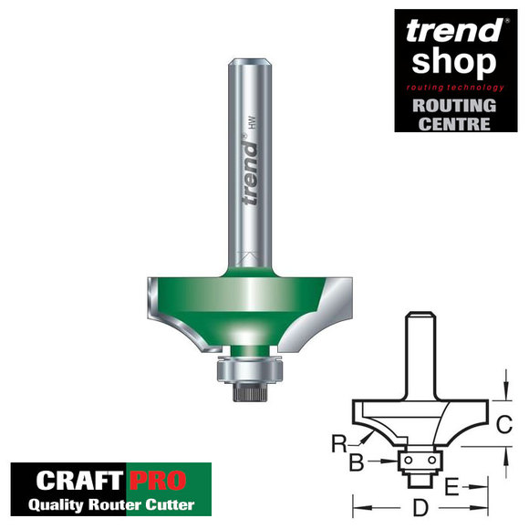 Trend Routing, Trend C112 CraftPro Guided Flat Ovolo 12 mm Radius
