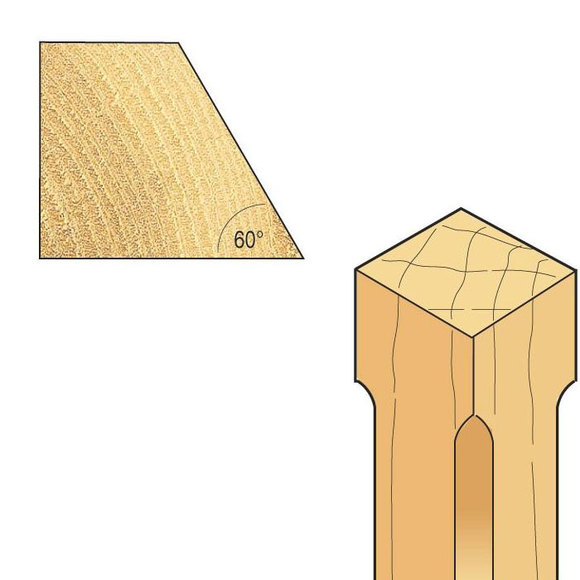 Trend Routing, , Trend C138A CraftPro 60 Degree Guided Bevel Cutter