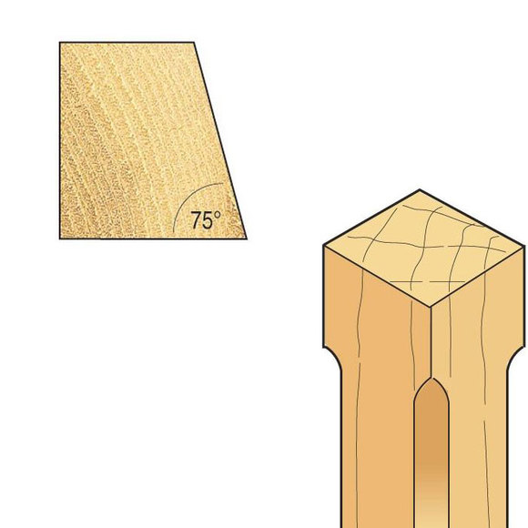 Trend Routing, , Trend C138C CraftPro 75 Degree Guided Bevel Cutter