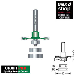 Trend C152 CraftPro Biscuit Jointer Set 1/2" Shank