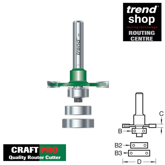 Trend Routing, Trend C152 CraftPro Biscuit Jointer Set 1/4" Shank