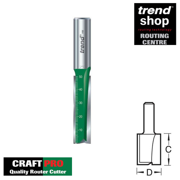 Trend Routing, Trend C153S CraftPro Two Flute Metric Scale 12.7 mm