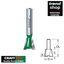 Trend C160A CraftPro Dovetail Cutter 15.9 mm Diameter