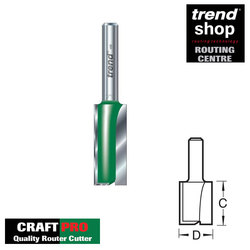 Trend C171 CraftPro Two Flute Cutter 12 mm Diameter 1/2" Shank