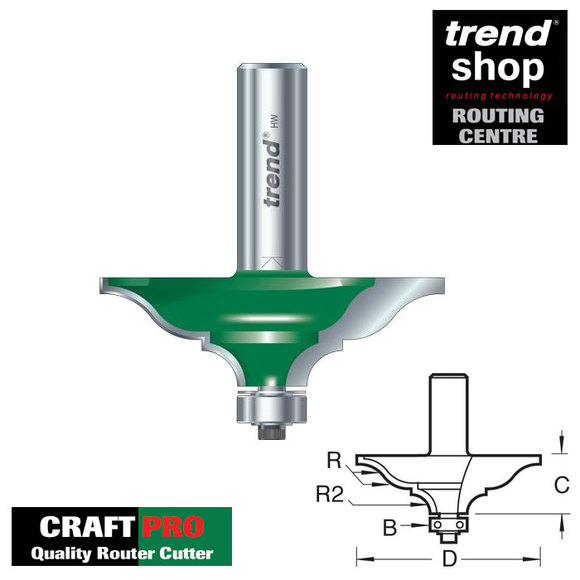 Trend Routing, Trend C217 CraftPro Guided Elegant Mould 10.5 mm Radius