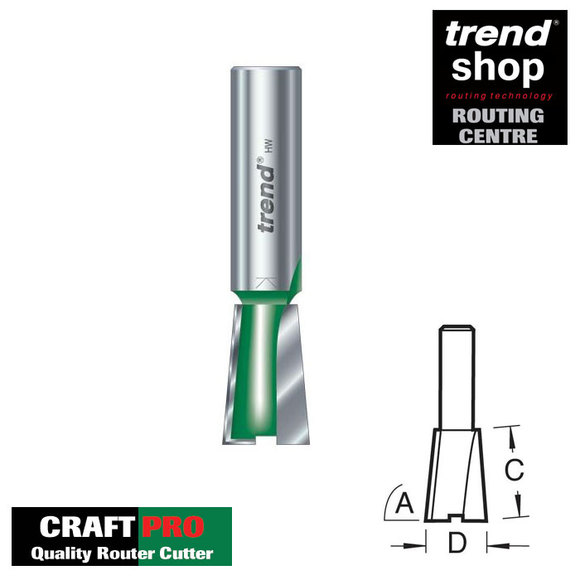 Trend Routing, Trend C243 CraftPro Stair Housing Dovetail 22 mm Diameter