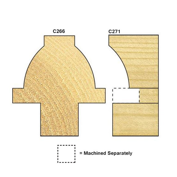 Trend Routing, , Trend C266 Guided Glazing Bar Ovolo Profile 17 mm Radius 1/4" Shank