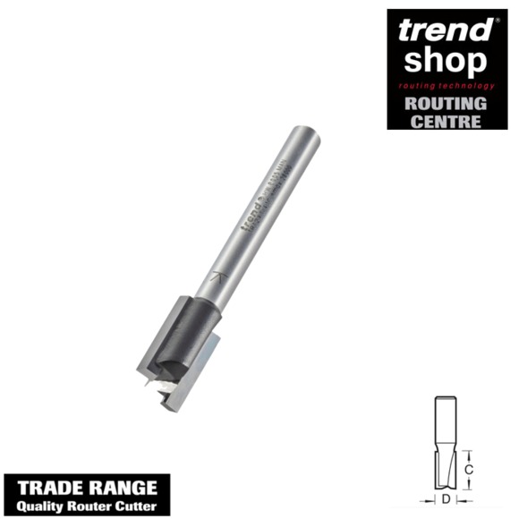 Trend Routing, Trend TR12X1/4TC Two Flute Cutter 12 mm Diameter