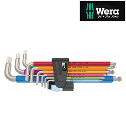 Wera 3950/9 Hex-Plus Multicolour Imperial Stainless L-Key Set 