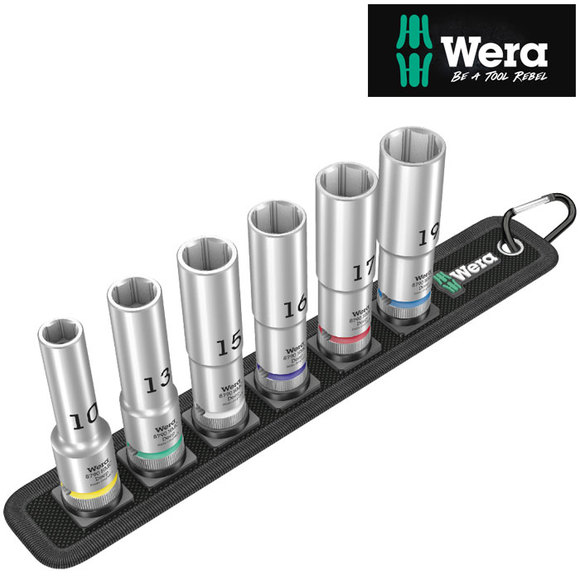 Wera, Wera Belt C Deep 1 Socket Set 1/2" Drive 6 Piece Metric