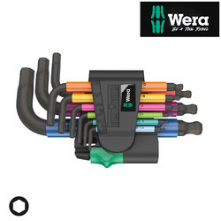 Wera Hex-Plus Blacklaser Multicolour L Key 9 Piece Set Metric 