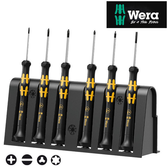 Wera, Wera Kraftform ESD Screwdriver Set For Electronics Applications 