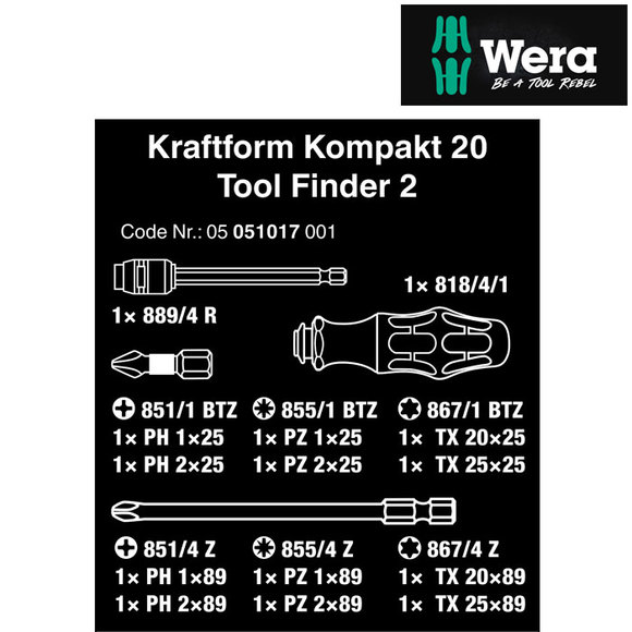 Wera, , Wera Kraftform Kompakt 20 Tool Finder 2