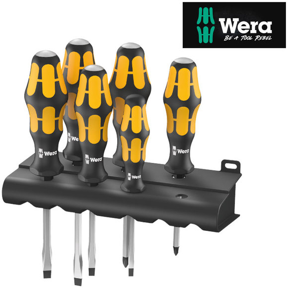 Wera, Wera Kraftform Plus Chiseldriver 6 Piece Set With Rack